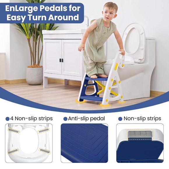 Potty Training Seat Toddler Step Stool Ultimate Stability Toilet Seat Adjustable - Picture 1 of 14